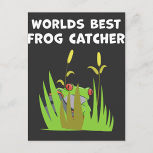 Worlds Best Frog Catcher Gift Lake Amphibian Fan Postcard