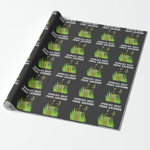 Worlds Best Frog Catcher Gift Lake Amphibian Fan Wrapping Paper