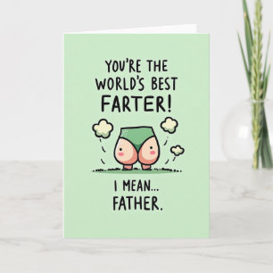 Worlds Best Funny Fathers Day Card