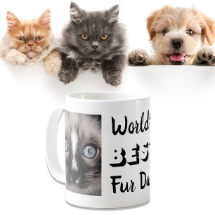 World's Best Fur Dad Personalised Photos Coffee Mug