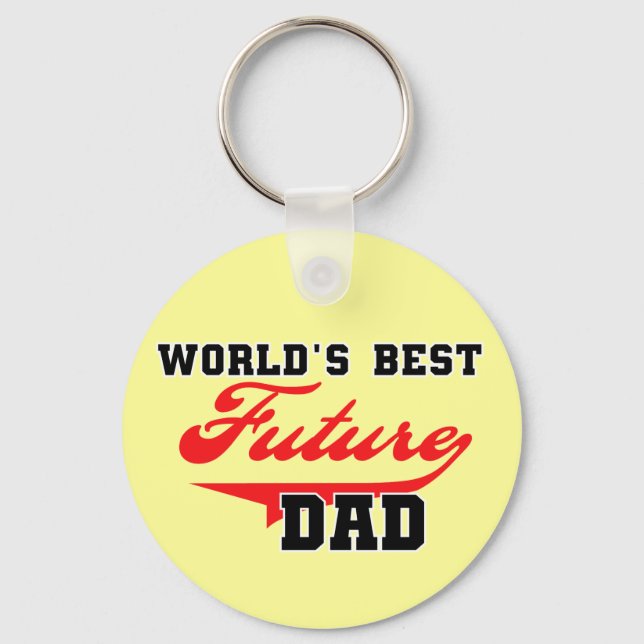 World's Best Future Dad T shirts and Gifts Key Ring (Front)