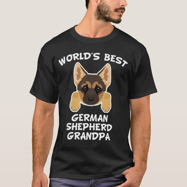 World's Best German Shepherd Grandpa T-Shirt (Front)