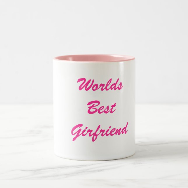 Worlds Best Girfriend Two-Tone Coffee Mug (Center)