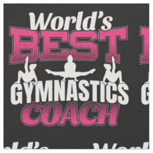 World's Best Girls Gymnastics Coach Fabric