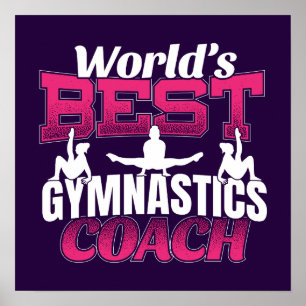 World's Best Girls Gymnastics Coach Poster