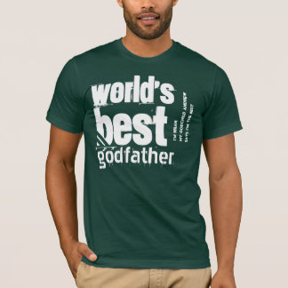 World's Best Godfather Grunge Text Custom Name V08 T-Shirt