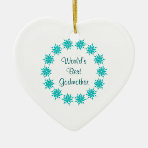 World's Best Godmother Ceramic Tree Decoration