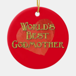 World's Best Godmother Ceramic Tree Decoration