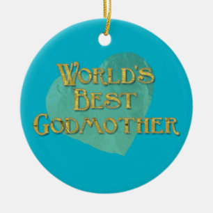 World's Best Godmother Ceramic Tree Decoration