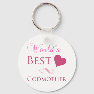 World's Best Godmother (Heart) Key Ring