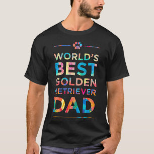 Worlds Best Golden Retriever Dad Love Pets Animal  T-Shirt