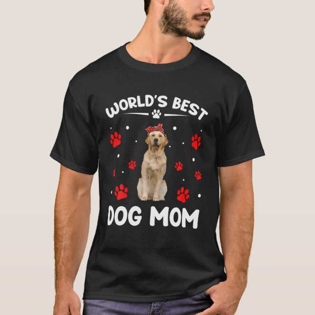 World's Best Golden Retriever Dog Mom Funny Mother T-Shirt (Front)