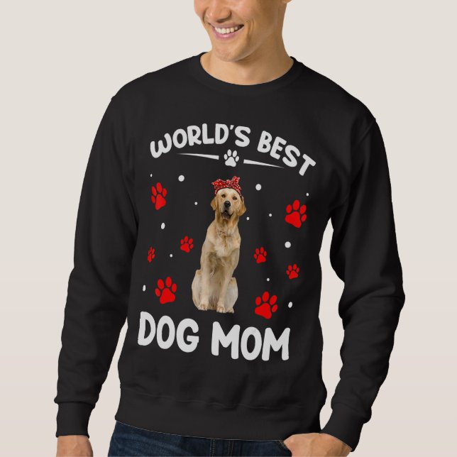 World's Best Golden Retriever Dog Mum Funny Mother Sweatshirt (Front)