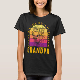 World's best Golden Retriever Grandpa Dog Saying T-Shirt