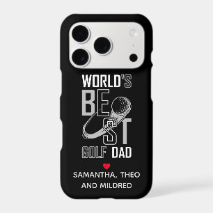 World's Best Golf  Dad   Black and White Dad Gift