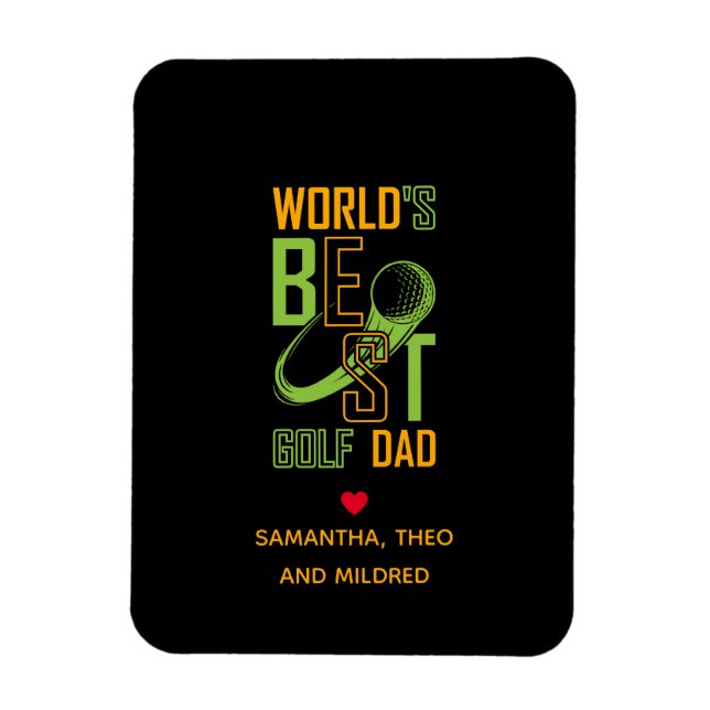 World's Best Golf  Dad | Dad Gifts Magnet (Vertical)