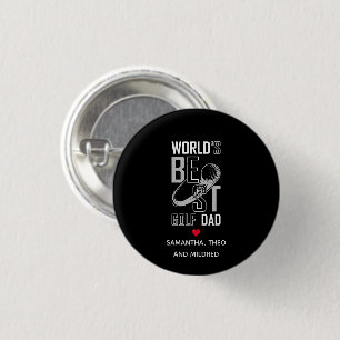 World's Best Golf Dad – Funny & Thoughtful Gift 3 Cm Round Badge