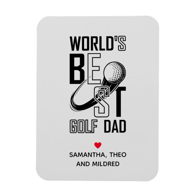 World's Best Golf Dad – Funny & Thoughtful Gift Magnet (Vertical)