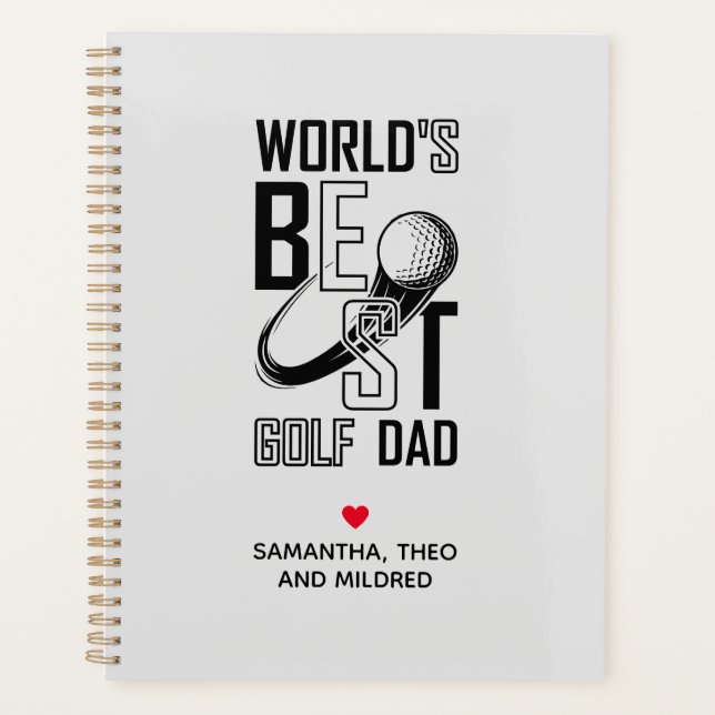 World's Best Golf Dad – Funny & Thoughtful Gift Planner (Front)