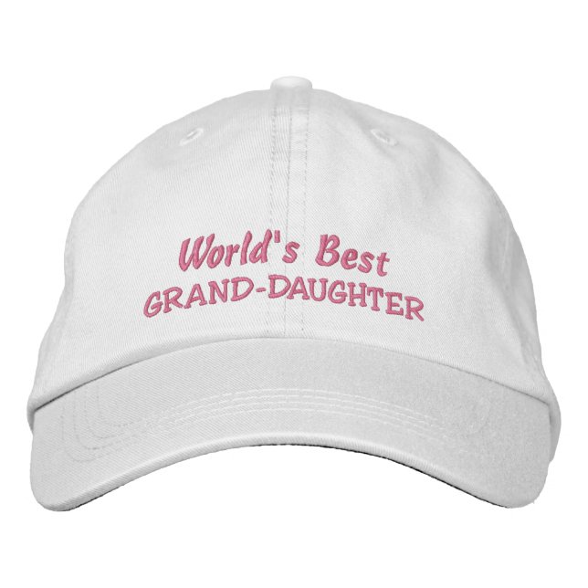 World's Best GRAND-DAUGHTER Embroidered Hat (Front)
