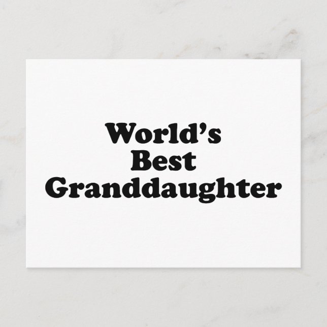World's Best Granddaughter Postcard (Front)