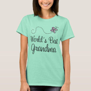 World's Best Grandma Butterfly Gift T-Shirt