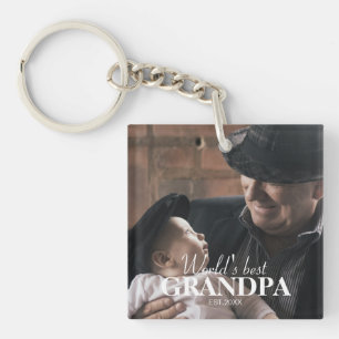 World's Best Grandma Custom Photo Unique Keepsake Key Ring
