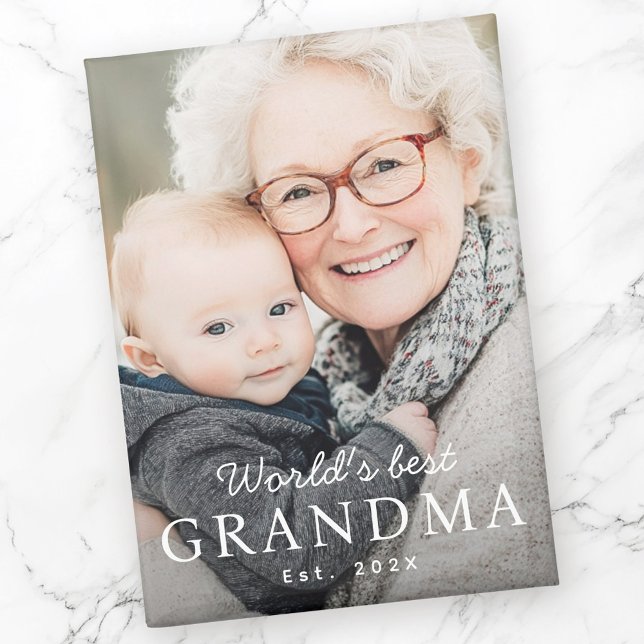 World's best grandma grandmother est year photo magnet (World's best grandma grandmother est year photo magnet)