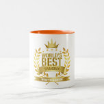 World's Best Grandma, Grandmother Fun Gold Two-Tone Coffee Mug<br><div class="desc">The perfect gift for the world's best Grandma,  Grandmother,  Granny,  Nan or Nanny. Personalise the name to create a unique gift. A perfect way to show her how amazing she is every day. Designed by Thisisnotme©</div>