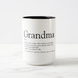 World's Best Grandma Grandmother Granny Definition Two-Tone Coffee Mug<br><div class="desc">Personalise for your special Grandma,  Grandmother,  Granny,  Nan,  Nanny or Abuela to create a unique gift for birthdays,  Christmas,  mother's day or any day you want to show how much she means to you. A perfect way to show her how amazing she is every day. Designed by Thisisnotme©</div>