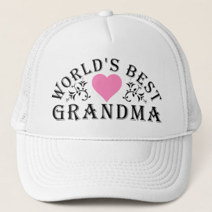 Worlds' Best Grandma Heart Hat