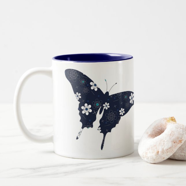 World's Best Grandma Mug Blue Butterfly (With Donut)