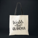 WORLD'S BEST GRANDMA Personalised Custom Name Tote Bag<br><div class="desc">WORLD'S BEST GRANDMA Personalised Custom Name Tote</div>