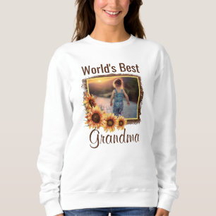 World's Best Grandma Personalised Photo Sweatshirt
