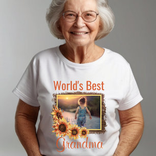 World's Best Grandma Personalised Photo T-Shirt