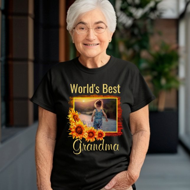 World's Best Grandma Personalised Photo T-Shirt (Creator Uploaded)