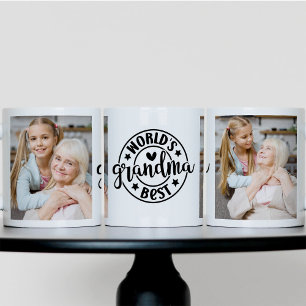 World's Best Grandma Photo 3 Sided Coffee Mug