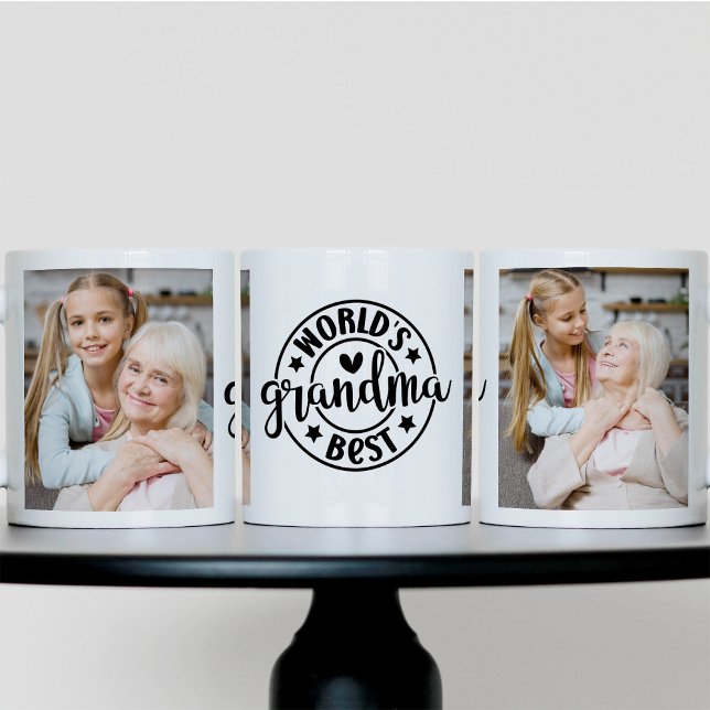 World's Best Grandma Photo 3 Sided Coffee Mug (Creator Uploaded)