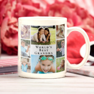 World's Best Grandma Photo Collage Coffee Mug