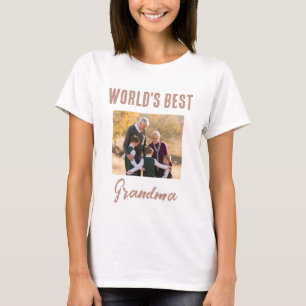 World's Best Grandma Photo T-Shirt