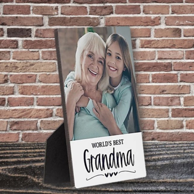 World's Best Grandma Photo Table Plaque (Creator Uploaded)