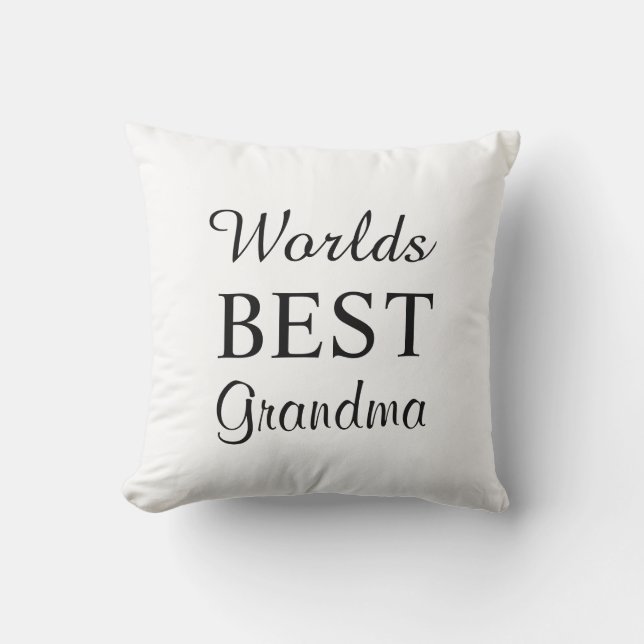 Worlds Best Grandma Pillow (Front)