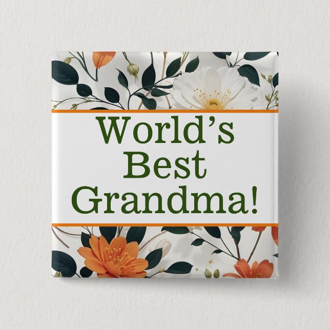 World's best grandma pin (Front)