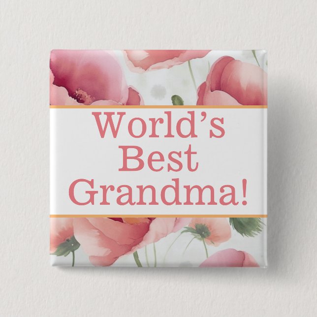 World's best grandma pin (Front)