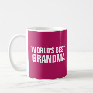 WORLD'S BEST GRANDMA pink COFFEE MUG