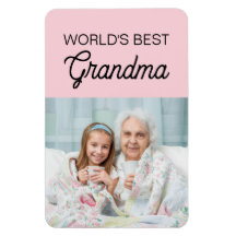 World's Best Grandma Pink Grandchild Photo