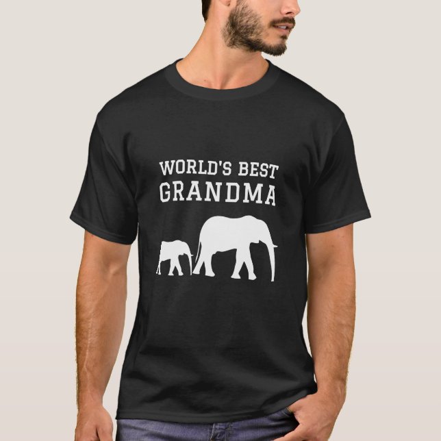 World's Best Grandma Shirt Grandmother Baby Elepha (Front)