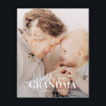 World's Best Grandma Since 20XX Simple Chic Photo<br><div class="desc">This simple and modern design is composed of serif and cursive typography and add a custom photo</div>