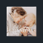 World's Best Grandma Since 20XX Simple Chic Photo 15 Cm Square Badge<br><div class="desc">This simple and modern design is composed of serif and cursive typography and add a custom photo</div>