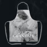 World's Best Grandma Since 20XX Simple Chic Photo Apron<br><div class="desc">This simple and modern design is composed of serif and cursive typography and add a custom photo</div>